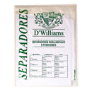 Separador Carta 6 Posiciones Cartulina Blanco D WILLIAMS 