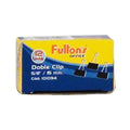 Clips Doble 15 mm Negro 1/2 Pulgada 12 Un FULTONS Negro 