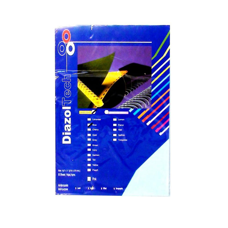 Papel Fotocopia Celeste Carta 50 Hojas DIAZOL TECH Celeste 