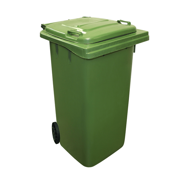 Basurero Plástico Con Tapa Y Ruedas 120 lt PLASTIC OMNIUM 