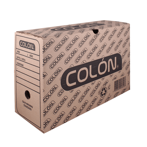 Caja De Archivo Estándar Kraft COLON Café / Negro 