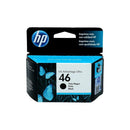 Cartucho Tinta 46 Cz637Al Negro Deskjet Advantage 2529/472 1500 Página HP Negro 
