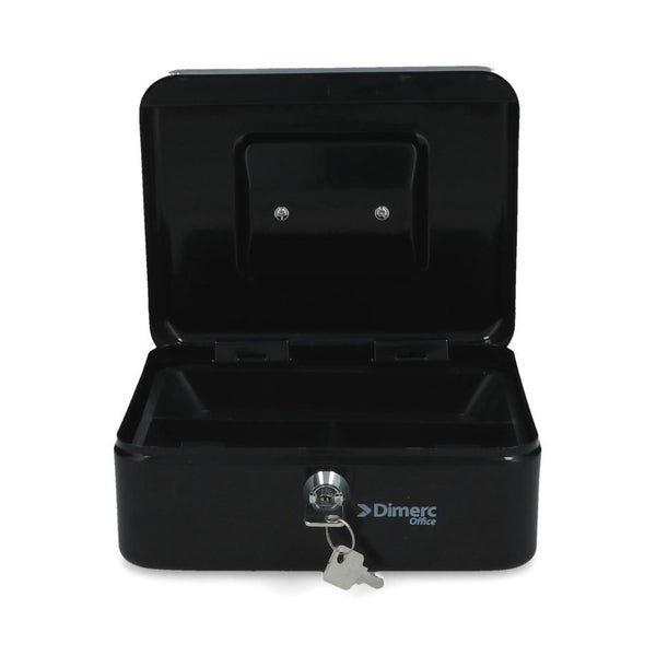 Caja Seguridad Metálica Con Chapa 8 Pulgadas DIMERC Negro 