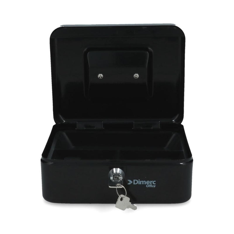 Caja Seguridad Metálica Con Chapa 8 Pulgadas DIMERC Negro 