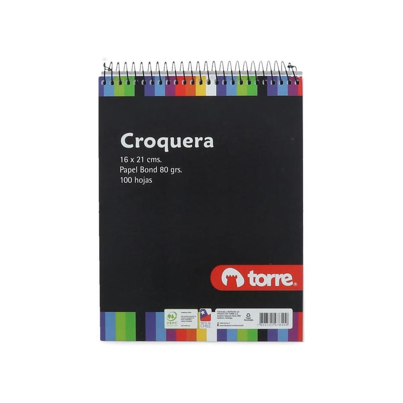 Croquera Blanco 16 X 21 cm 100 Hojas TORRE 