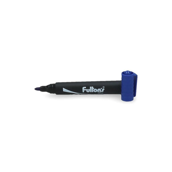 Marcador Permanente Desechable Punta Redonda Azul FULTONS 