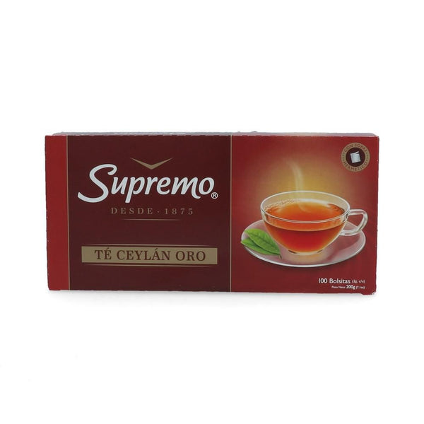 Te Negro Ceylan Oro 100 Bolsas SUPREMO 