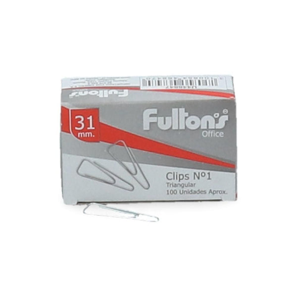 Clips Metalico N1 Triangular 31 Mm 100 Un FULTONS 