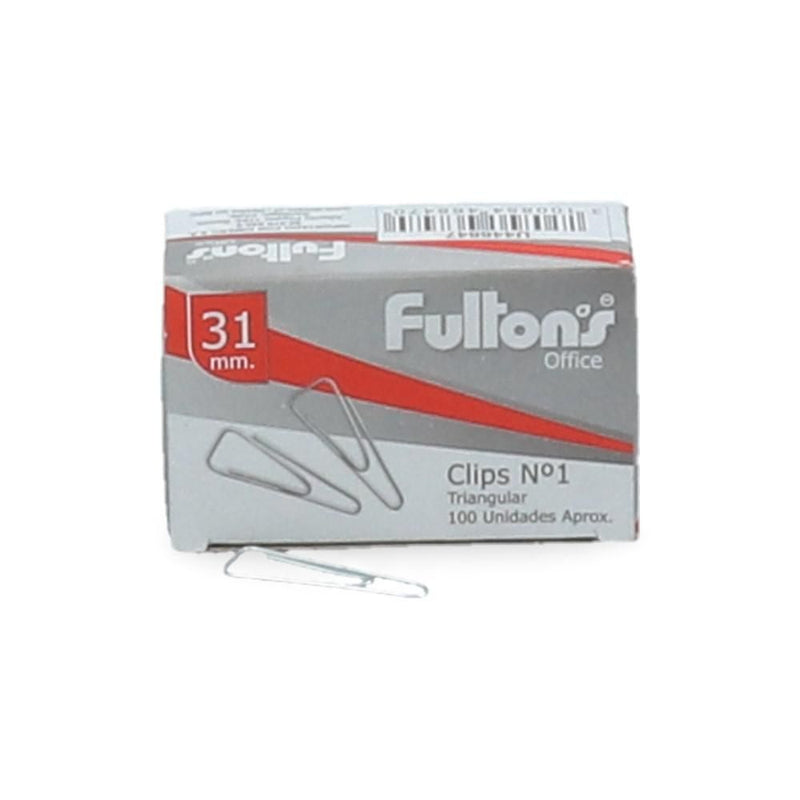 Clips Metalico N1 Triangular 31 Mm 100 Un FULTONS 
