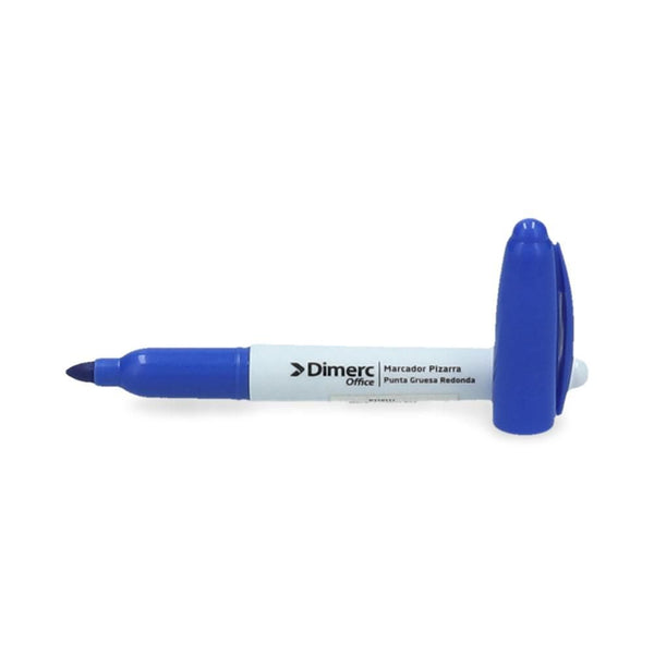 Marcador Pizarra Punta Redonda Azul Desechable DIMERC 