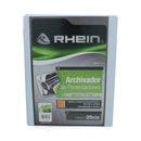 Archivador Catalogo Oficio 2 Aros 1.5'' Blanco RHEIN 