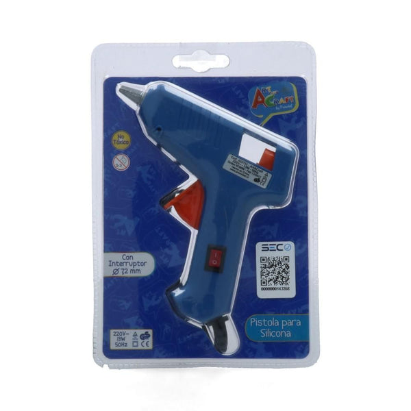 Pistola Silicona Azul 10W Con Interruptor ART & CRAFT Azul 
