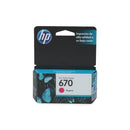 Cartucho Tinta 670 Cz115Al Magenta Inkjet 3525/4625 HP 