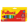 Lápiz Cera Corto Jumbo 12 Colores FULTONS Colores Surtidos 