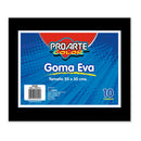 Goma Eva Negro 20 X 30 cm 10 Hojas PROARTE Negro 
