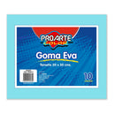 Goma Eva Celeste 20 X 30 cm 10 Hojas PROARTE Celeste 