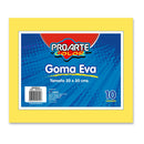 Goma Eva Amarillo 20 X 30 cm 10 Hojas PROARTE Amarillo 