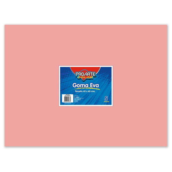 Goma Eva Rosado 45 X 60Cm 5 Hojas PROARTE 
