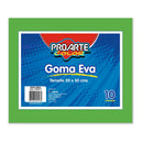 Goma Eva Verde Claro 20 X 30 cm 10 Hojas PROARTE Verde Claro 