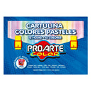Carpeta Con Cartulina 12 Colores Pastel 12 Hojas PROARTE Colores Surtidos Pastel 
