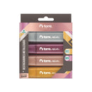 Destacador Metálico Blister 4 Un TORRE Colores Surtidos 