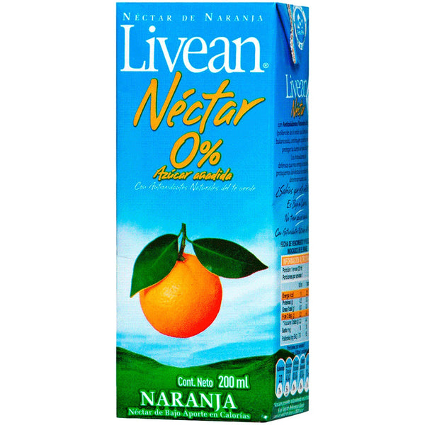Jugo Nectar Naranja 200 Gr LIVEAN 