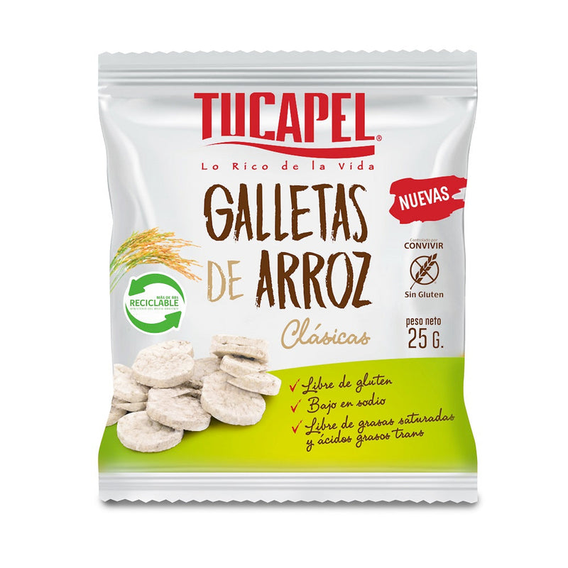 Galletas De Arroz Clasicas 25 Gr TUCAPEL 