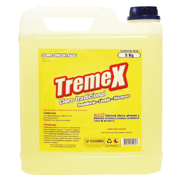 Cloro Concentrado Tradicional 5 Lt TREMEX 