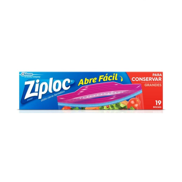 Bolsa Para Conservar Grande 26.8 X 27.3 Cm 19 Un ZIPLOC 