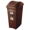 Basurero Plástico Con Tapa Vaiven Café 40 lt SAN REMO 