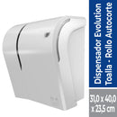 Dispensador Toalla Autocorte Manual Blanco ELITE PROFESSIONAL 