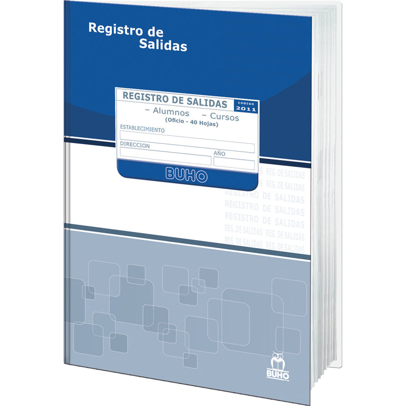 Libro Registro Salida De Alumnos Cursos 40 Paginas BUHO 