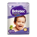 Liquidación Pañal Bebe Premium Talla Xg 56 Un Vencimiento 25/08/2023 BABYSEC 