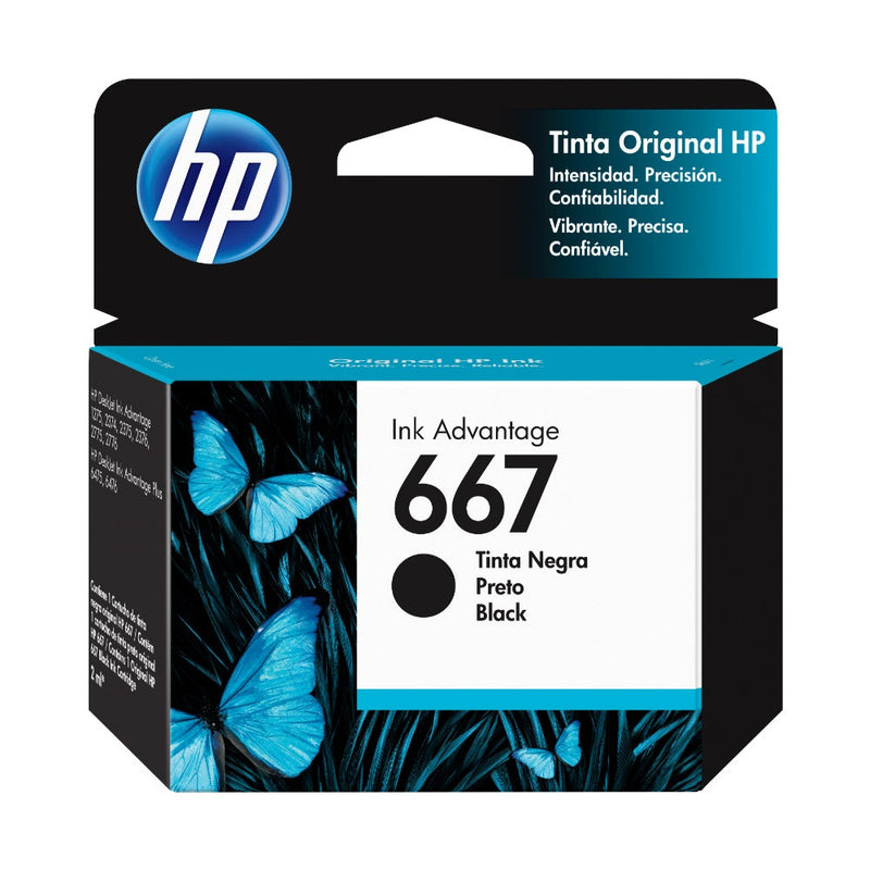 Cartucho 667 Negro 3Ym79Al HP Negro 