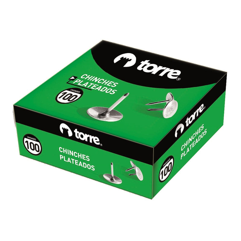 Chinche Metalico Plateado 100 Un TORRE 