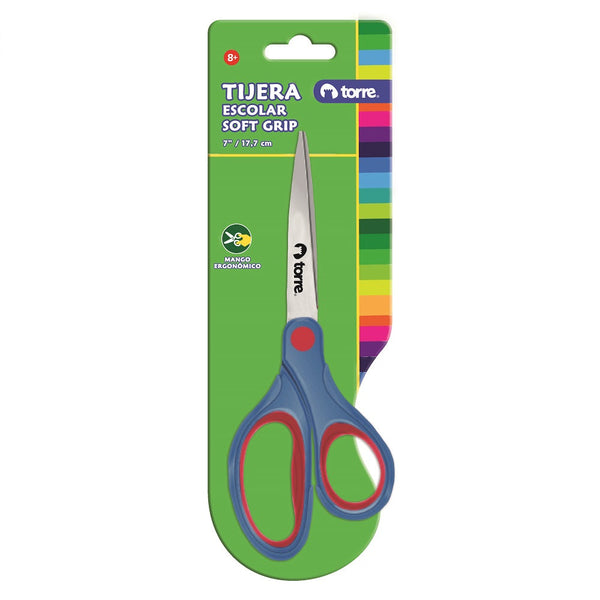 Tijera Escolar Soft Grip 7 Pulgadas TORRE 