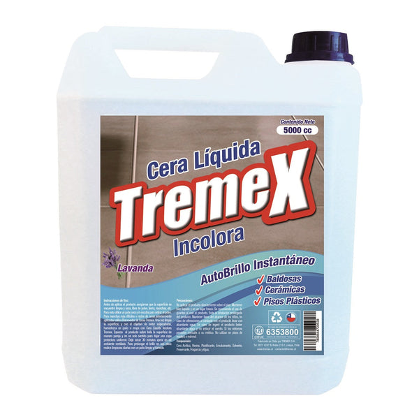 Cera Liquida Autobrillo Incolora 5 Lt TREMEX 