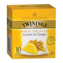 Infusion Limon Jengibre 10 Bolsas 15 Gr TWININGS 