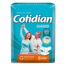 Pañal Clasico Adulto Talla G X 8 COTIDIAN 