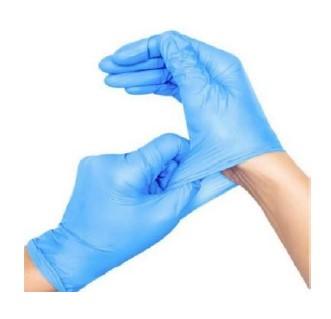 Guante Vitrilo Azul Talla M 100 Un SLMED Azul 