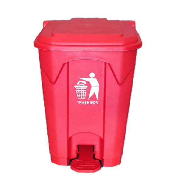 Basurero Plástico Tapa Y Pedal Rojo 50 Lt EQUIPTRADER Rojo 