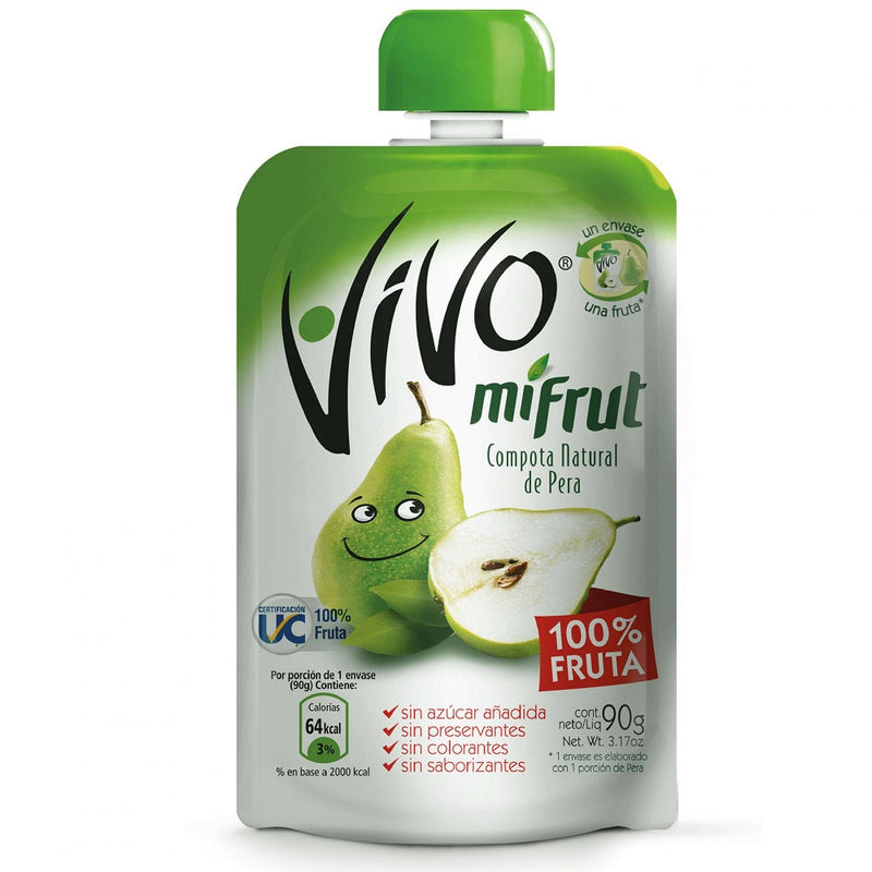 Compota Mifrut Pera Caja 36 X 90 Gr VIVO 