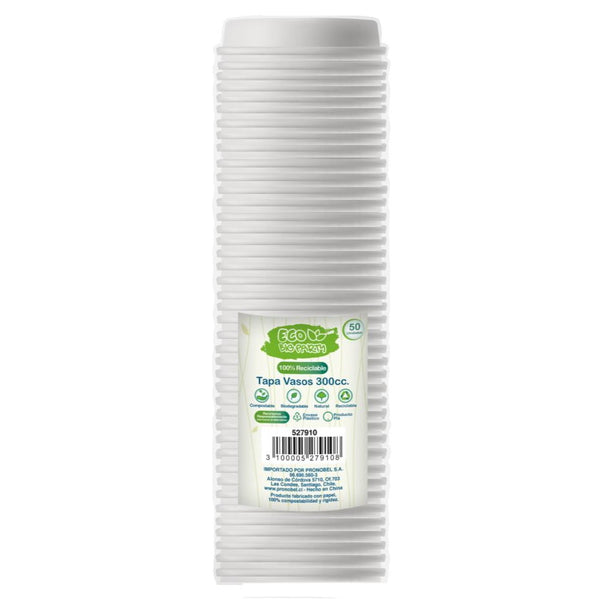 Tapa Vaso 10 Oz Plastico Eco 50 Un BIG PARTY ECO 