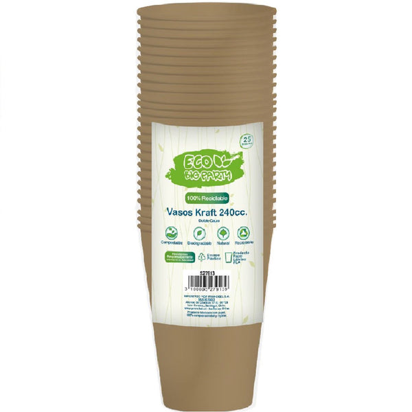 Vaso Kraft 8Oz Pla Eco 25 Un BIG PARTY ECO 