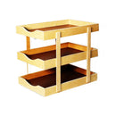 Bandeja Escritorio Madera Triple Trupan DIMERC Café 