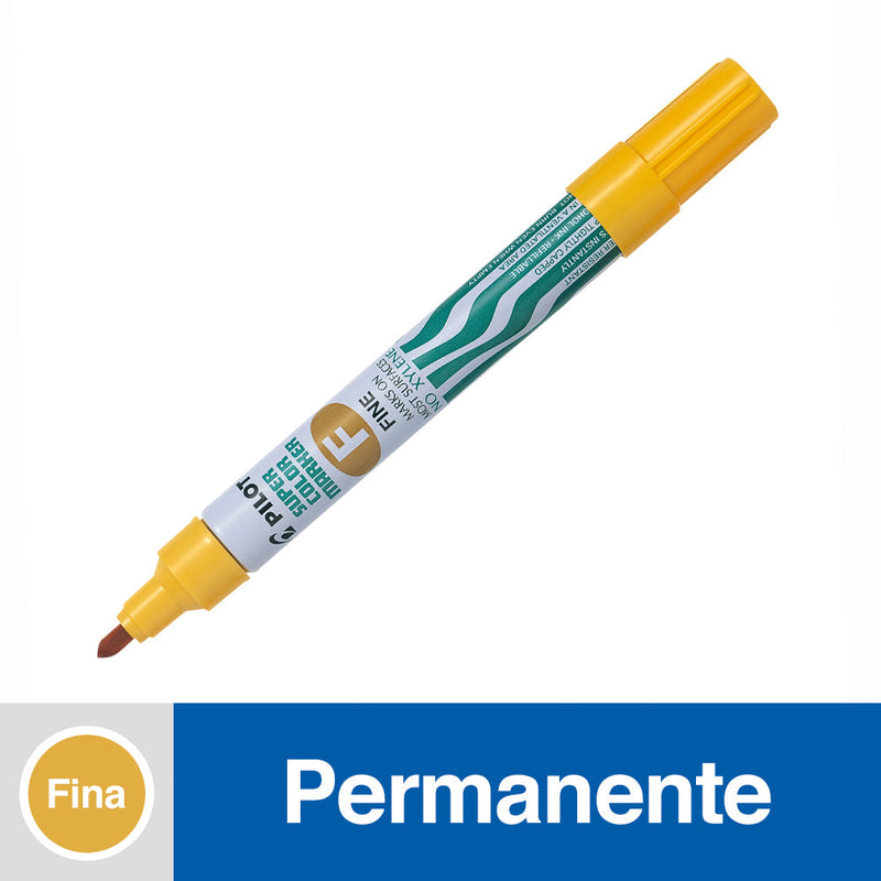 Marcador Permanente Punta Redonda Sca Color Amarillo Recargable PILOT Amarillo 