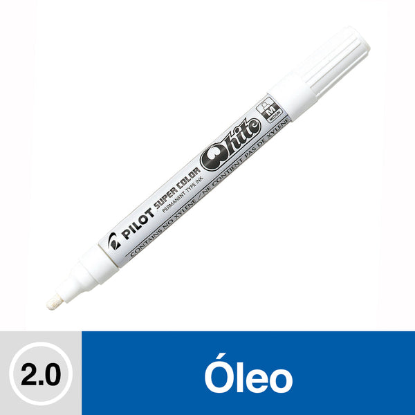 Marcador Permanente Oleo Punta Redonda Blanco PILOT Blanco 