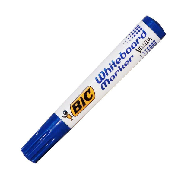 Marcador Pizarra Desechable Punta Redonda Vellada Azul BIC Azul 