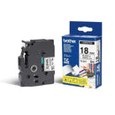 Cinta Tze-241 Negro/Blanco 18 mm (0.7") X 8 mt (26.2') BROTHER Negro / Blanco 