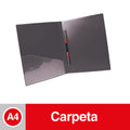 Carpeta Vinil Con Gusano A4 612 Negro DATA ZONE Negro 